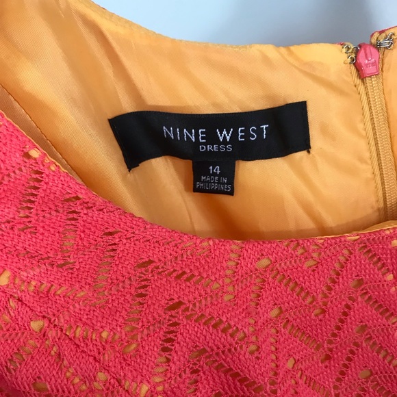 Nine West fun & flirty Coral/Orange Dress 👗 - Picture 4 of 6